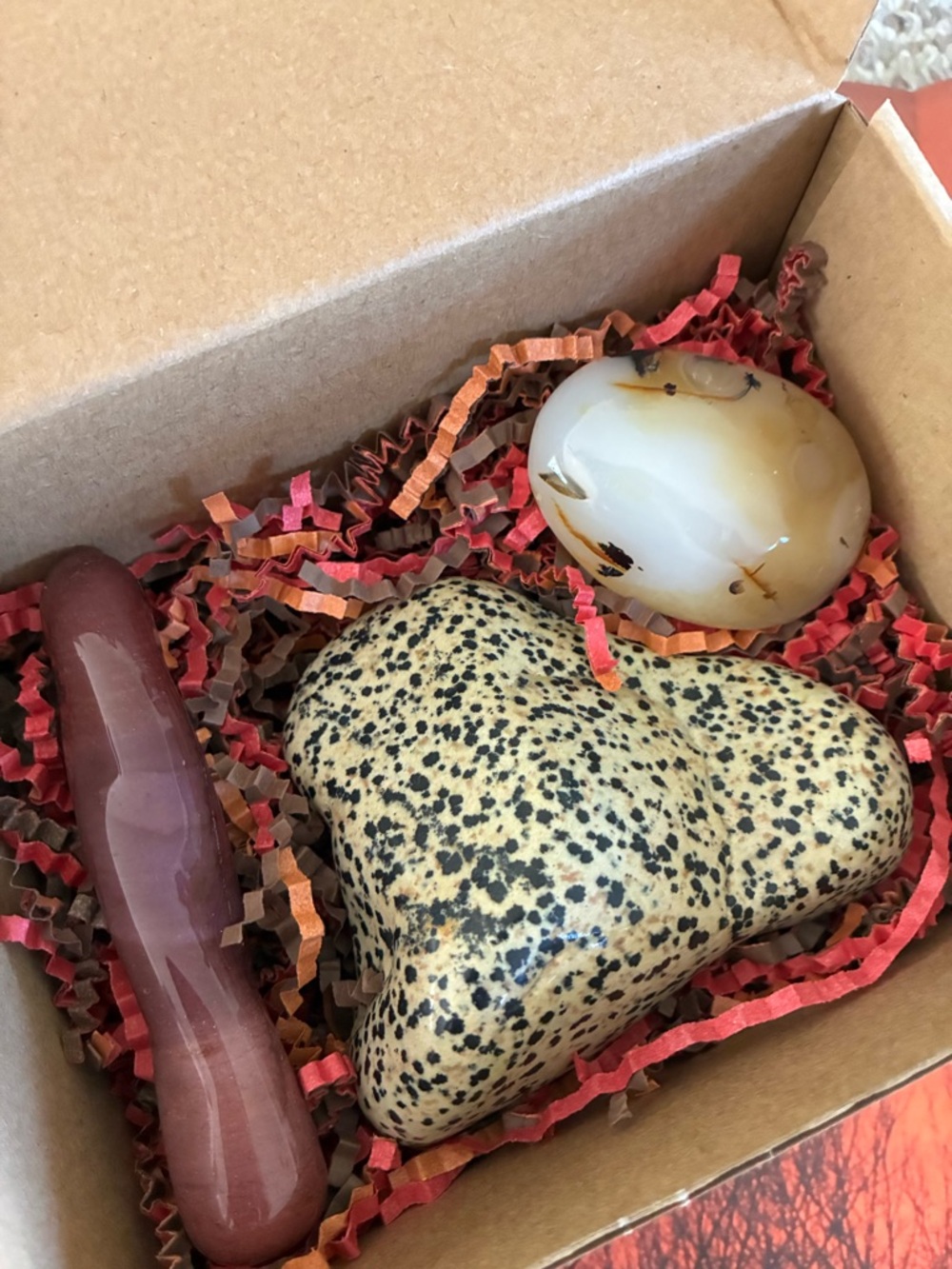 🔮 3 Piece Healing Crystal Gift Box - Dendritic Agate Palm Stone (rare)⚡️